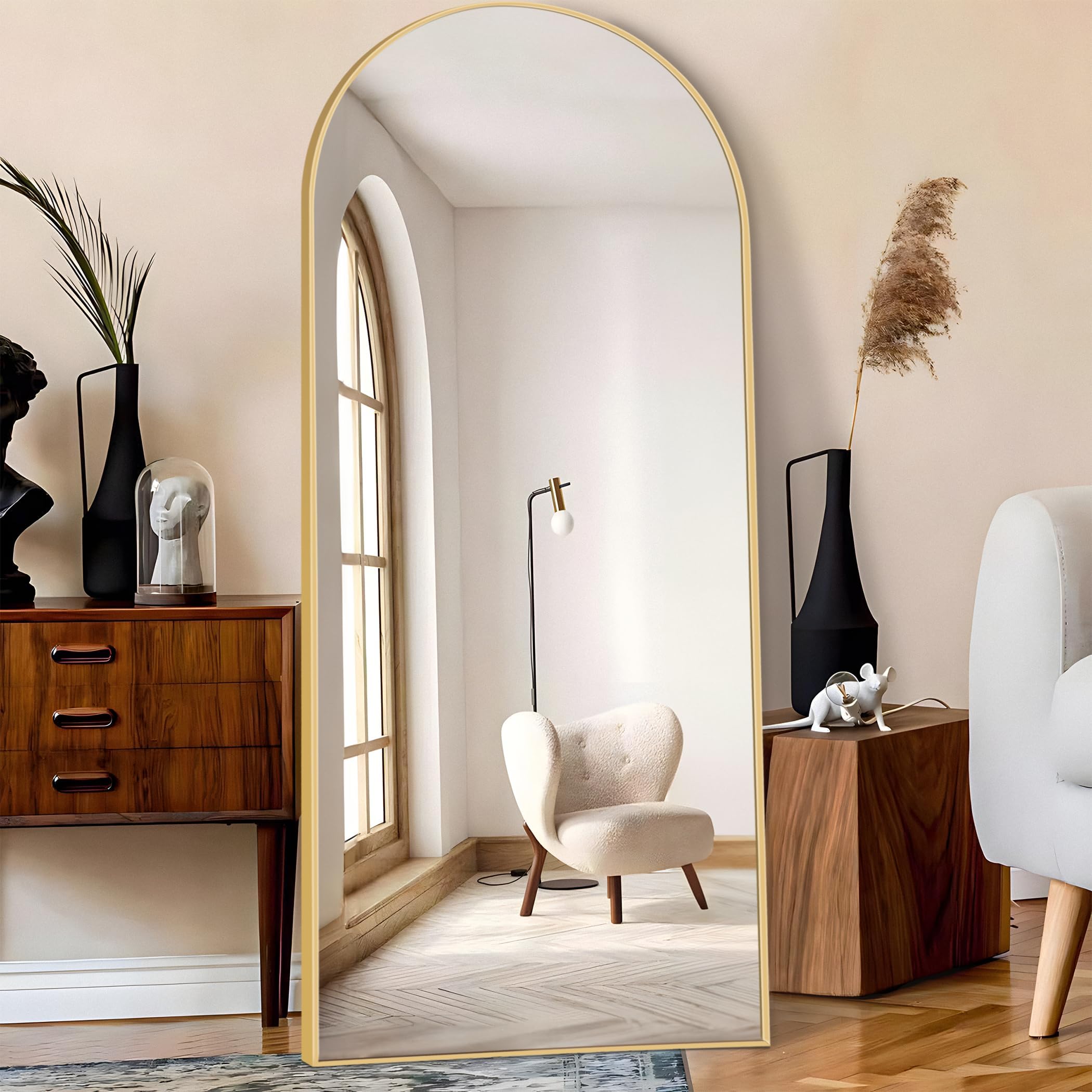 KOCUUY Oversized Arched Full Length Mirror, 76